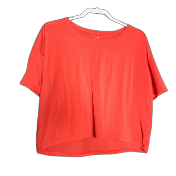 Athleta Coral Short Sleeve Lightweight Comfy Crop Top M - Picture 1 of 5